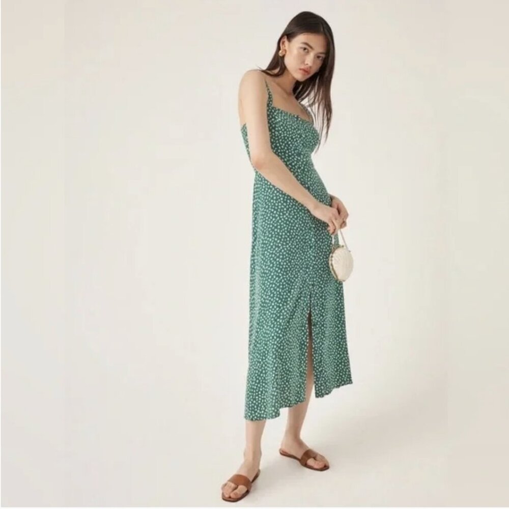 ISO (In search of) Reformation Green Virgil Floral Midi Dress